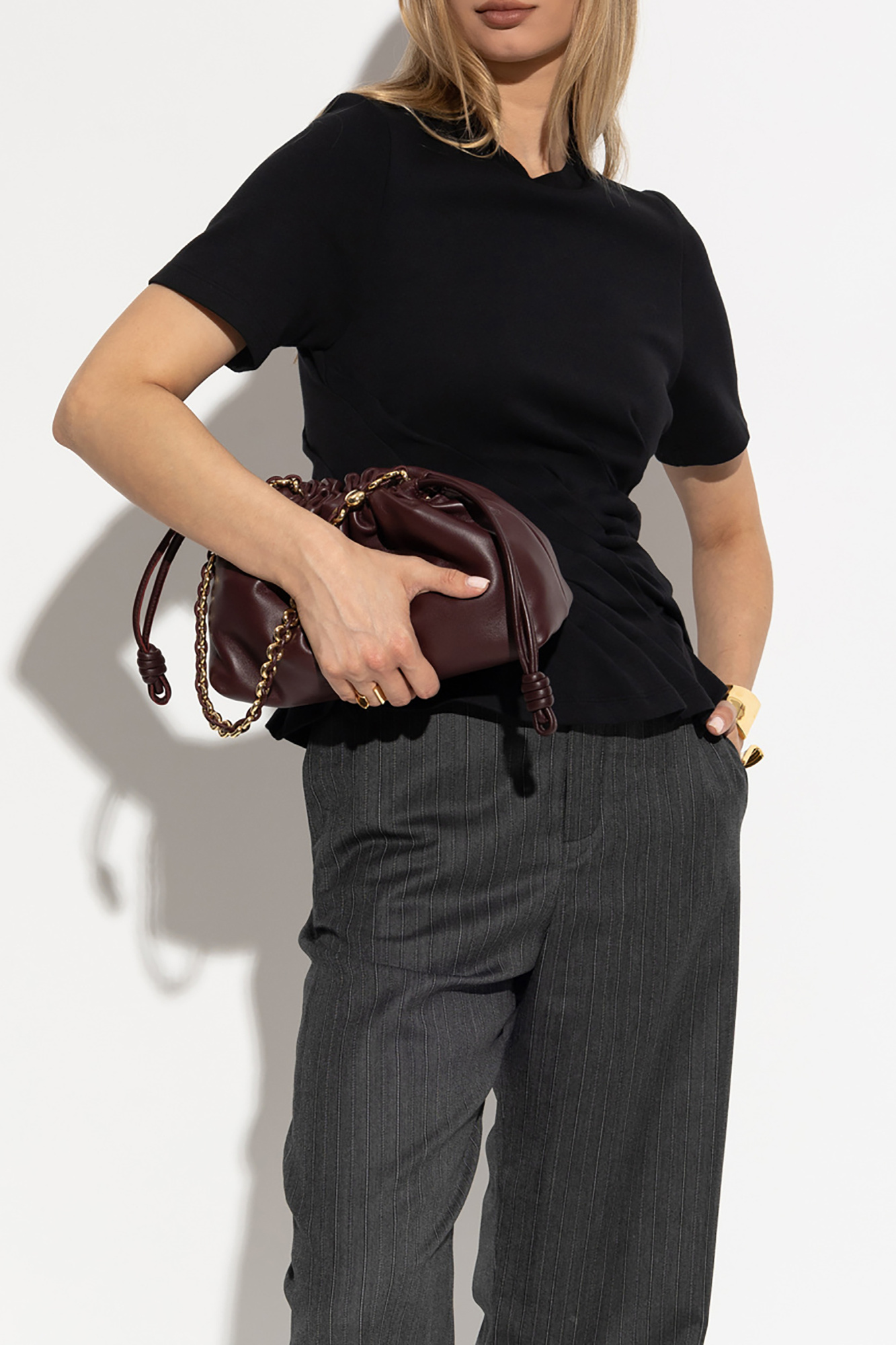 ショルダーバッグ・ポシェット LOEWE FLAMENCO PURSE BUCKET BAG DARK BURGUNDY Loewe Shoulder bag 